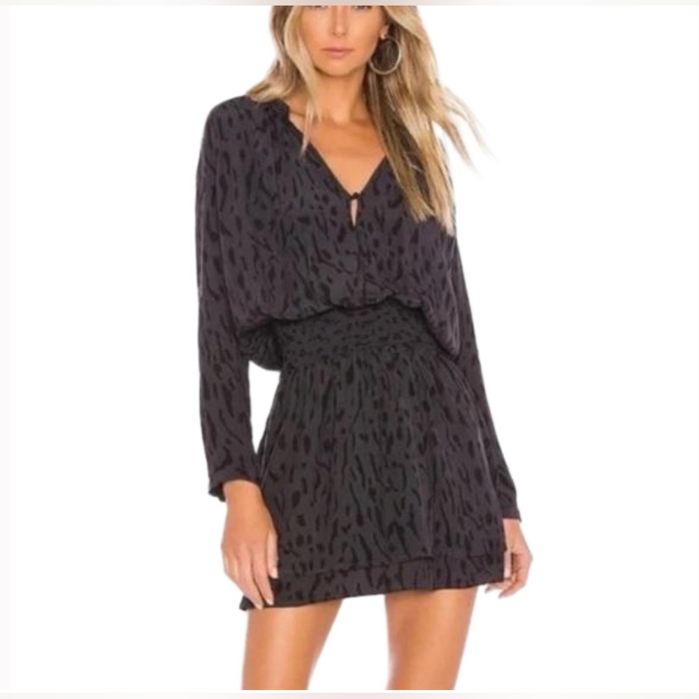 Rails Jasmine Mini Dress in Ash Cheetah
